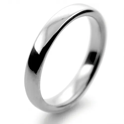 Slight or Soft Court Medium -  3mm Palladium Wedding Band